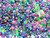 Bead Mix, Speckled Glass 4-8mm Shapes & Sizes Mix w/ 0.8-1.1mm Hole (Approx. 650)