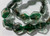 Bead, 1 Strand(24-26) Lampworked Glass Dark Green  Copper Foil 15mm Double Cone Beads *
