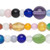Three 24" Strands Assorted Multicolored 3x4-17x12mm Glass Bead Mix *