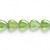 1 Strand(42-45) Rainbow Lime Green Glass 10x9mm Heart Beads *