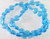 1 Strand(42-45) Rainbow Blue Glass 10x9mm Heart Beads  *
