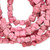 35" Strand Fuchsia Pink Imitation Turquoise 5x5mm Cube Beads *