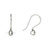 Ear Wire, 10 Pair Silver Plated Copper 20 Gauge 18.5mm FishHook Earwire with Open Loop