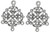 Drop, 4 Antiqued Silver Plated Pewter 20x20mm Flower Chandelier Earring Connectors *