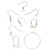 50 Pair Copper Plated Brass & Steel Earwire Mix Fishhook, Coils & More