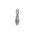 20 Antiqued Silver Pewter 18x5mm Corrugated Teardrop Charms *
