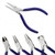 Pliers Set, 5 Piece Jewelry Tools Includes Round, Flat, Chain, Round Nose & Side Cutter *
