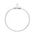 Beading Hoop, 100 Silver Plated Brass 30mm Round Beading Hoops with Loop