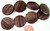Bead, 8 Acrylic Brown with Wood Grain 25mm Flat Round Coin Beads with 2mm Hole *