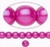 1 Strand(67) Czech Pearl Coated Glass Druk Hot Pink 6mm Round Beads `