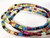 Jewel Tone Colored Glass 6x4mm Round Tube Beads with 0.75mm Hole 36" Strand(144)