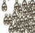 100 Antiqued Brass Pewter Teardrop ~ 11x6mm Charms  *