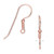 Ear Wire, 50 Copper Plated Copper Fishhook Ear Wires with Coil & Ball Earring