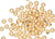 100 Gold Plated Brass 2.5mm Corrugated Round Beads with 0.4mm Hole