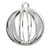 4 Silver Plated Steel & Brass 15mm Round Cage Bead Charm with Top Loop