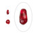 1 Strand Light Red Czech Pressed Glass 6x3mm Flat Traingle Beads *