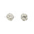 6 Imitation Rhodium Plated Brass Clear Rhinestone Crystal Beads ~  8mm
