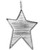 1 Large Silver Plated 50x38mm Primitive Star Mount Pendant Base with Loop *