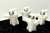 Bead, 4 White Halloween Lampworked Glass 21x15x12mm Ghost Beads * Bead, 4 White Halloween Lampworked Glass 21x15x12mm Ghost Beads *