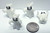 Bead, 4 White Halloween Lampworked Glass 21x15x12mm Ghost Beads * Bead, 4 White Halloween Lampworked Glass 21x15x12mm Ghost Beads *