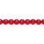 1 Std(67) Czech Pressed Glass Trans Ruby Red 6mm Round Beads with 0.7-1.1mm Hole