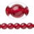 1 Std(67) Czech Pressed Glass Trans Ruby Red 6mm Round Beads with 0.7-1.1mm Hole