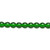 1 Strand(67) Czech Pressed Glass Transparent Emerald Green 6mm Round Beads