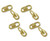 144 Gold Plated Steel 16x7mm Swivel Connectors with 2 Loops *