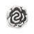 26 Antiqued Silver 7x7mm Double Sided Rose Flower Beads with 0.8-1mm Hole *