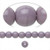 1 Strand(65) Czech Glass Druk Opaque Purple 6mm Round Beads with 0.7-1.1mm Hole