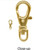 Clasp, 8 Small Gold Plated Lobster 23x9mm Swivel Clip Clasps *