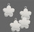 Blanks, 4 Silver Plated Steel Double Sided 17x15x2mm Flower Drop Charms *
