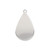 4 Silver Plated Steel 26x16x2mm Teardrop Charm Drops with Loop