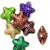 6 Gold Plated Copper 16x8mm Mixed Colors Cloisonne Starfish Beads `