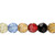 1 Strand(45) Mixed Colors 7-8mm Faceted Round Glass Beads with 1.3-1.6mm Hole *