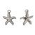 4 Antiqued Silver Pewter 20x17mm StarFish Sea Creature Charms