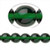 1 Strand(50) Czech Pressed Glass Transparent Emerald Green 8mm Round Beads