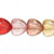 36" Strand Transparent Acrylic 14mm Assorted Colored Heart Beads *