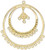 2 Gold Plated Double Hoop 38mm Earring Connector with 29 Loops `