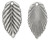 12 Antiqued Silver Plated Pewter 25x13mm Birch Leaf Charms