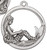 2 Antiqued Pewter 25x22mm Double Sided Mermaid Fish Focal Charms