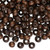 Bead, 500 Dark Brown Chinese Leaf Box 6x5mm Hand Cut Wood Beads with 1.5-1.9mm Hole