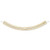 Bead, 100 Gold Plated Brass 15.5x1mm Curved Tube Noodle Beads with  0.6-0.8mm Hole *