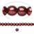 1 Strand Czech Pressed Pearl Coated Glass Burgundy Round Beads ~ 4mm