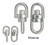 50 Imitation Rhodium Silver 16x7mm Swivel Loop Connectors with 2 Loops *