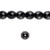 50 Jet Black Czech Pressed Fire Polished Glass 8mm Round Beads with 1.1-1.3mm Hole
