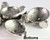 6 Antiqued Silver Plated Christmas Bead Caps Santa Claus Snowman ~ 11x22mm *