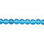 1 Strand Czech Glass Transparent Turquoise Blue 6mm Round Beads with  0.7-1.1mm Hole