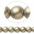 1 Strand Czech Pressed Glass Druk Opaque Satin Pewter 8mm Round Beads with 0.8-1.3mm Hole