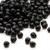 Seed Bead, 10 Grams(180) Opaque Jet Black Glass 4x3.4mm Fringe Beads (DP401)